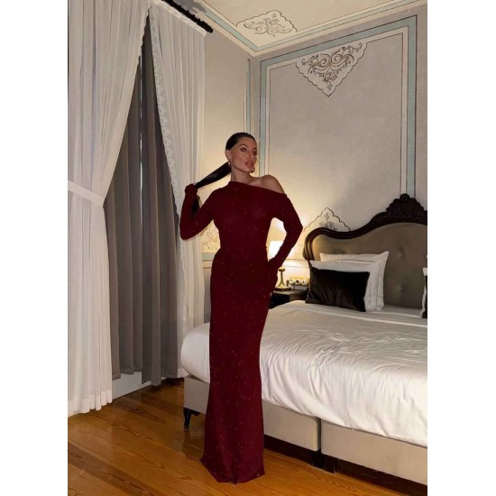 182632 TOPTAN BORDO ABİYE