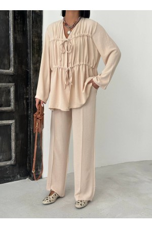 182636 TOPTAN BEJ PANTOLON TAKIM