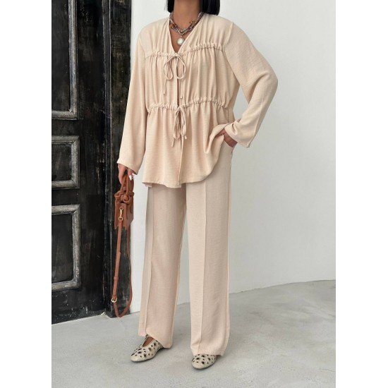 182636 TOPTAN BEJ PANTOLON TAKIM