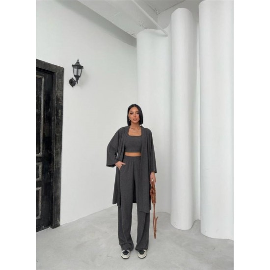 182637 TOPTAN SİYAH PANTOLON TAKIM