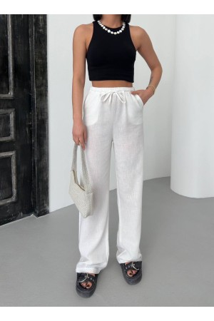 182639 TOPTAN BEYAZ PANTOLON