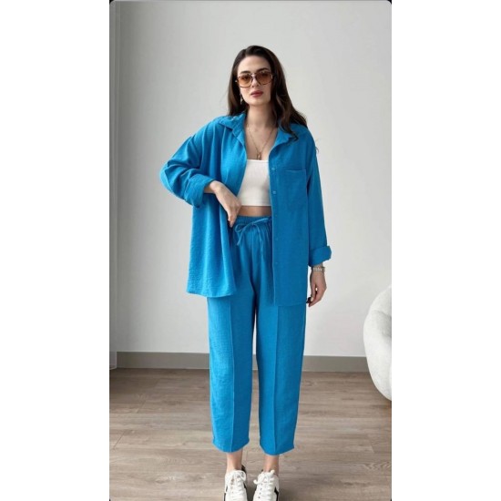 182642 blue Pants suit