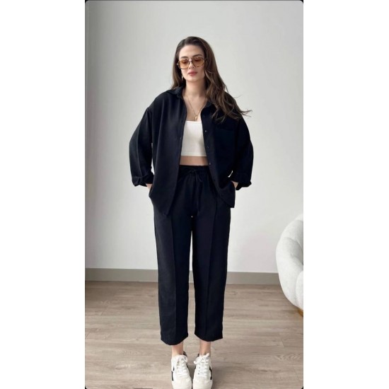 182643 black Pants suit