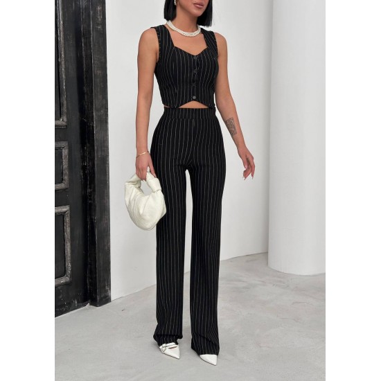 182644 TOPTAN SİYAH PANTOLON TAKIM