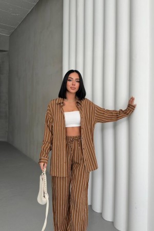 182648 TOPTAN KAHVE PANTOLON TAKIM