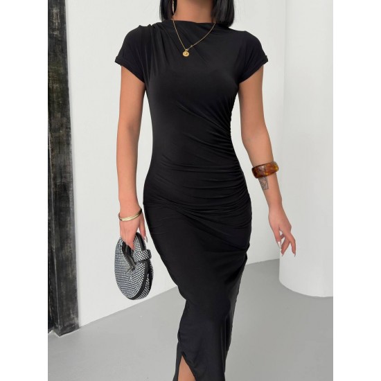 182650 TOPTAN SİYAH ELBİSE