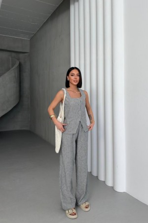 182653 TOPTAN GRİ PANTOLON TAKIM