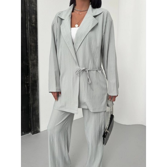 182664 Grey Pants suit