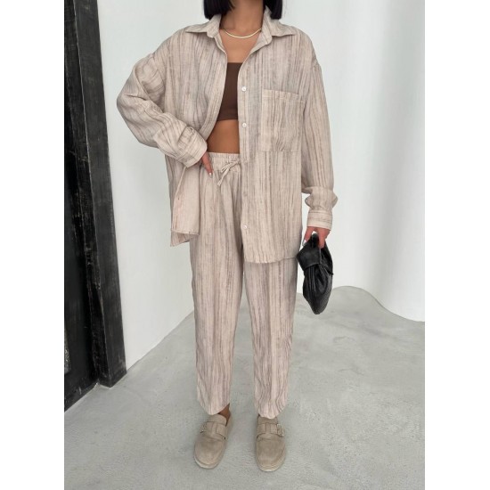 182668 TOPTAN BEJ PANTOLON TAKIM