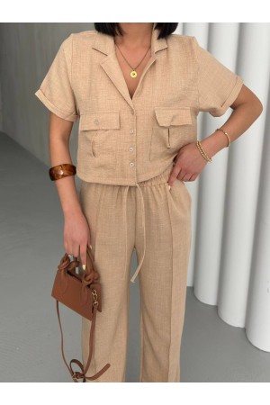 182673 TOPTAN BEJ PANTOLON TAKIM