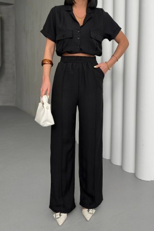 182674 black Pants suit
