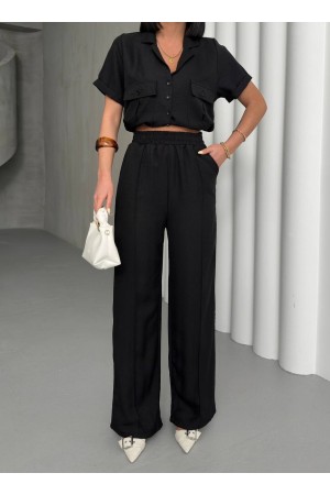 182674 TOPTAN SİYAH PANTOLON TAKIM