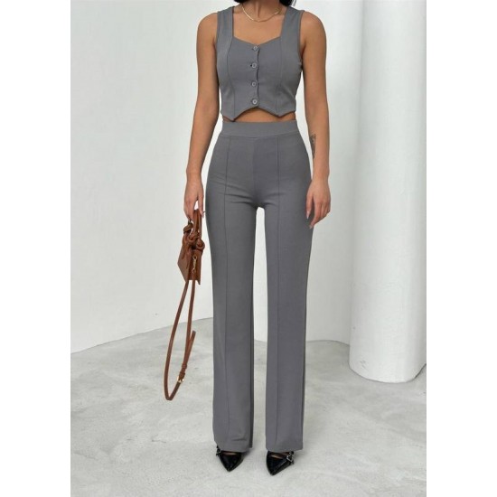 182677 Grey Pants suit