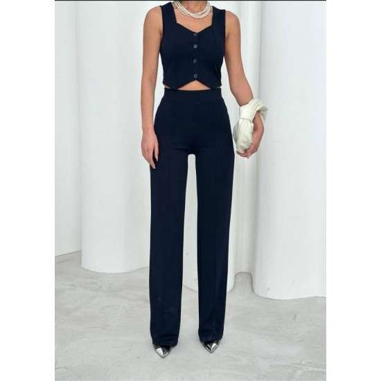 182679 Navy blue Pants suit