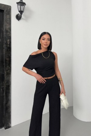 182687 TOPTAN SİYAH PANTOLON TAKIM