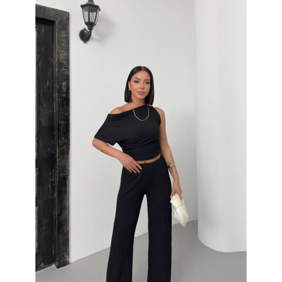 182687 TOPTAN SİYAH PANTOLON TAKIM