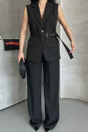 182690 TOPTAN SİYAH PANTOLON TAKIM