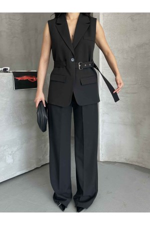 182690 black Pants suit
