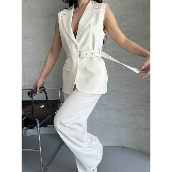 182693 TOPTAN BEYAZ PANTOLON TAKIM