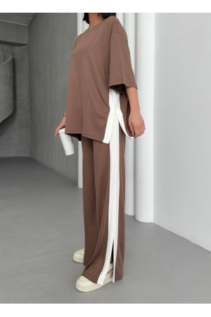 182694 TOPTAN KAHVE PANTOLON TAKIM