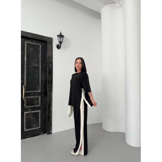 182695 black Pants suit