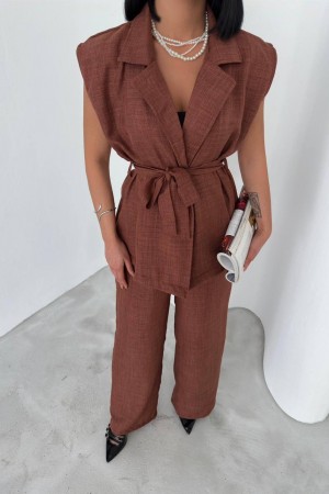 182703 TOPTAN KAHVE PANTOLON TAKIM