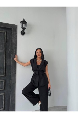 182705 TOPTAN SİYAH PANTOLON TAKIM