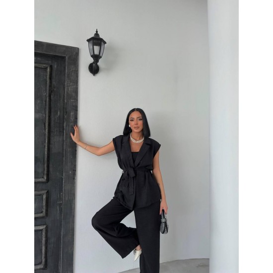 182705 black Pants suit