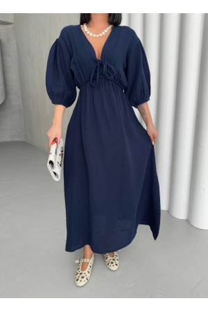 182708 TOPTAN LACİVERT ELBİSE