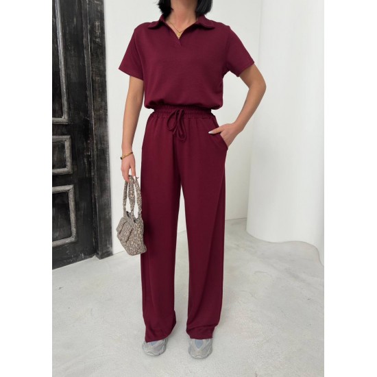 182724 TOPTAN BORDO EŞOFMAN TAKIM