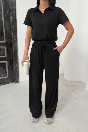 182725 TOPTAN SİYAH EŞOFMAN TAKIM