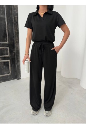 182725 TOPTAN SİYAH EŞOFMAN TAKIM