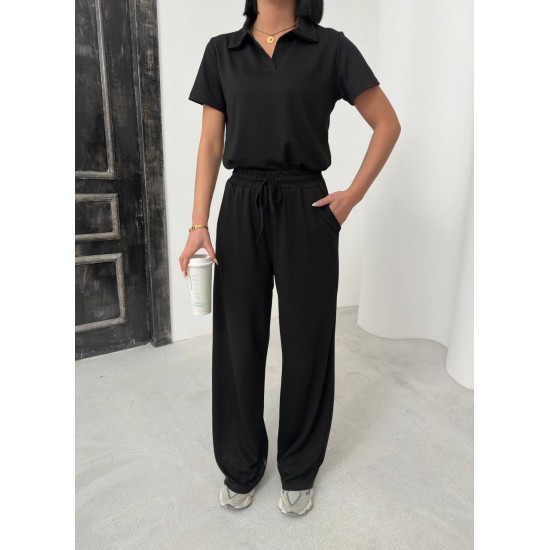 182725 TOPTAN SİYAH EŞOFMAN TAKIM