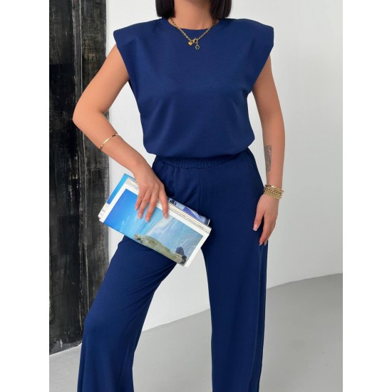 182731 Navy blue Track suitcase