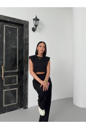 182735 TOPTAN SİYAH EŞOFMAN TAKIM