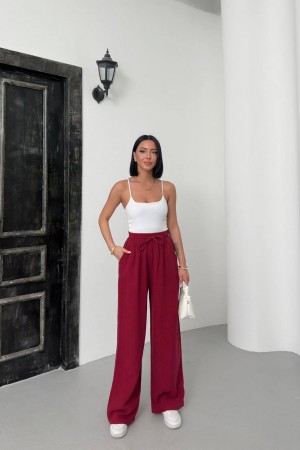 182748 TOPTAN BORDO PANTOLON