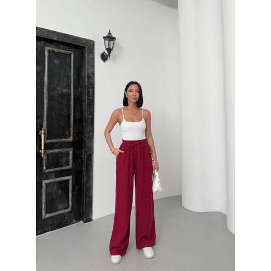 182748 TOPTAN BORDO PANTOLON