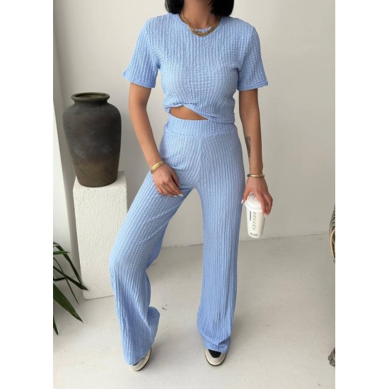 182750 bebe blue Pants suit