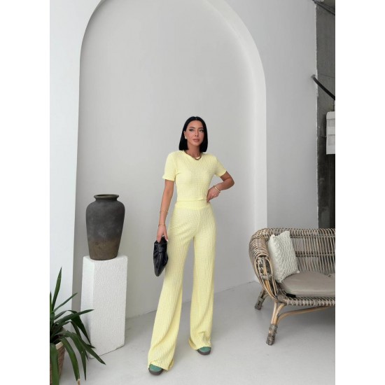 182752 yellow Pants suit