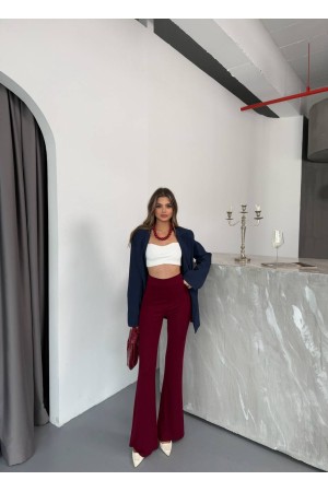 182775 TOPTAN BORDO PANTOLON