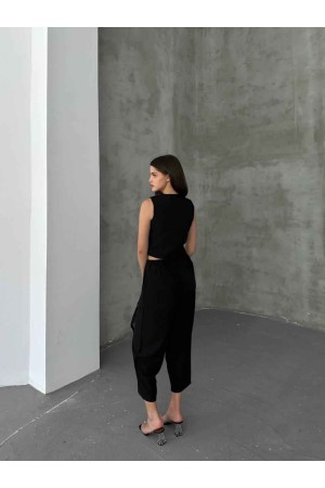 182917 TOPTAN SİYAH PANTOLON TAKIM