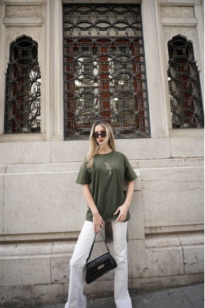 182937 TOPTAN HAKİ TSHIRT