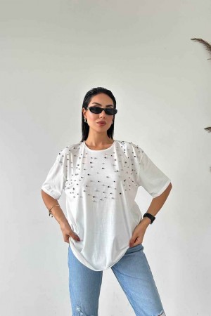 183084 TOPTAN BEYAZ TSHIRT