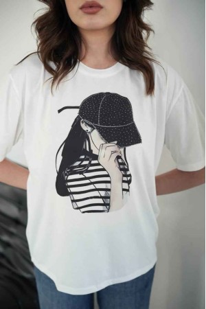 183086 TOPTAN BEYAZ TSHIRT