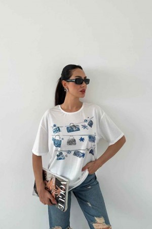 183089 TOPTAN BEYAZ TSHIRT