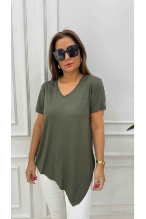 183093 TOPTAN HAKİ TSHIRT