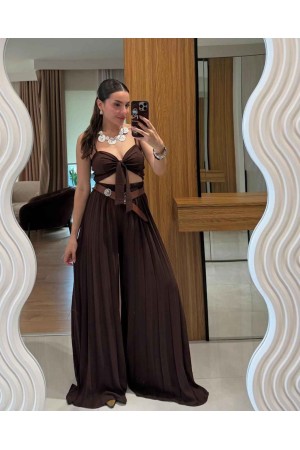 183203 TOPTAN KAHVE PANTOLON TAKIM