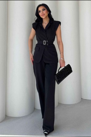 183247 TOPTAN SİYAH PANTOLON TAKIM