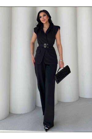 183247 TOPTAN SİYAH PANTOLON TAKIM