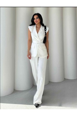 183248 TOPTAN BEYAZ PANTOLON TAKIM
